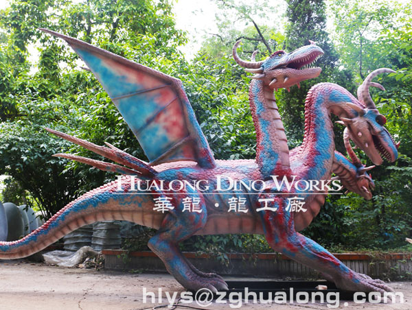 华龙科技  户外大型仿真西方飞龙模型