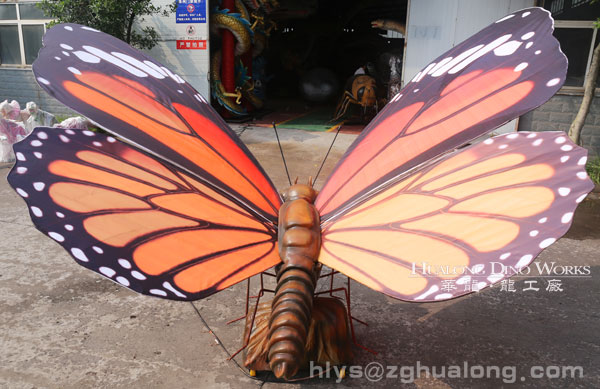 华龙艺术翅膀动仿真蝴蝶模型