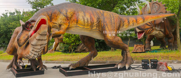华龙艺术会动会叫仿真恐龙模型