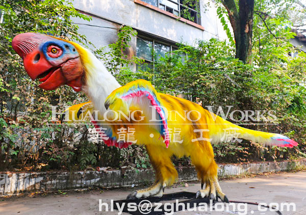 华龙艺术栩栩如生带毛仿真偷蛋龙模型4M