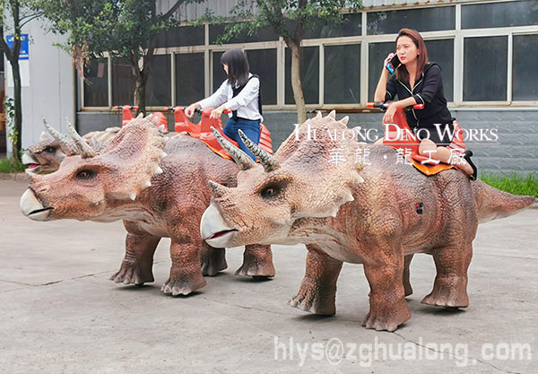 华龙艺术游乐园 商场坐骑行走恐龙