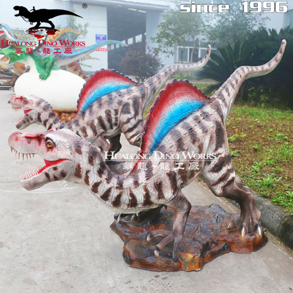 自贡华龙艺术 小型玻璃钢恐龙装饰摆件