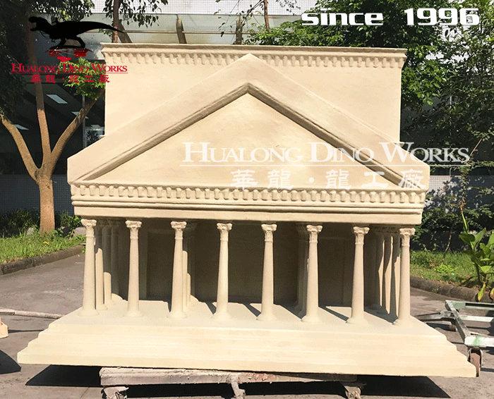 华龙科技 户外缩小版玻璃钢雕塑万神殿装饰摆件