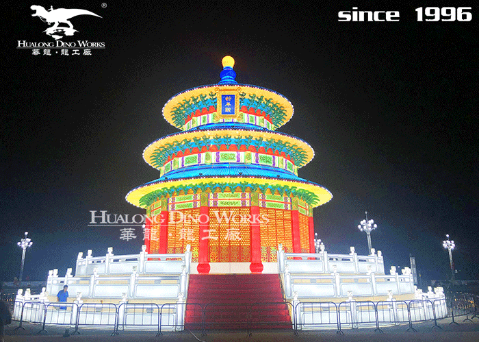 华龙科技 室外大型天坛花灯装饰摆件