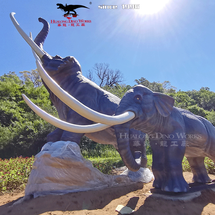 华龙科技 1；1大型仿真冰河世界远古黄河古象