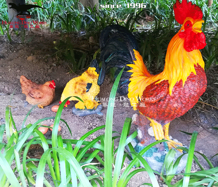 户外大型仿真动物公鸡定制