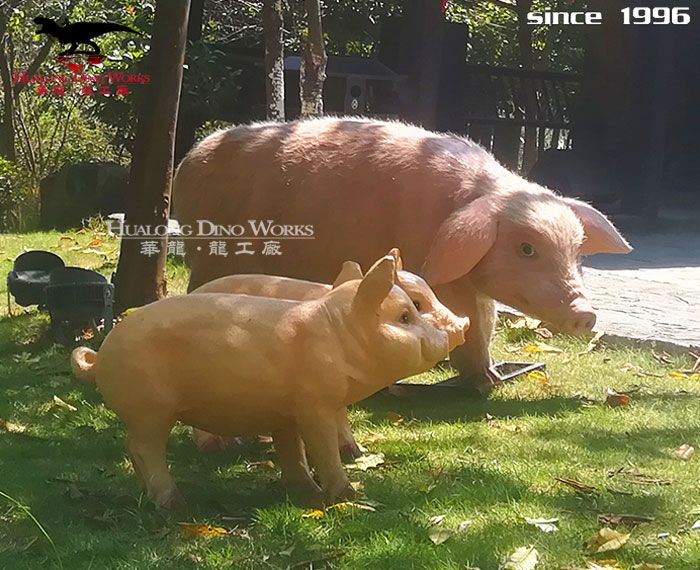 户外园林大型仿真动物 母猪装饰摆件