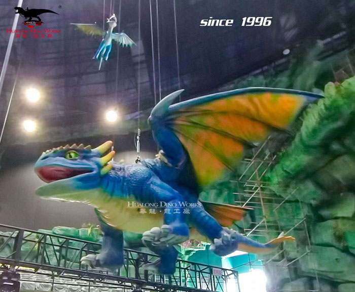 华龙科技 电影道具大型飞龙无牙仔机模